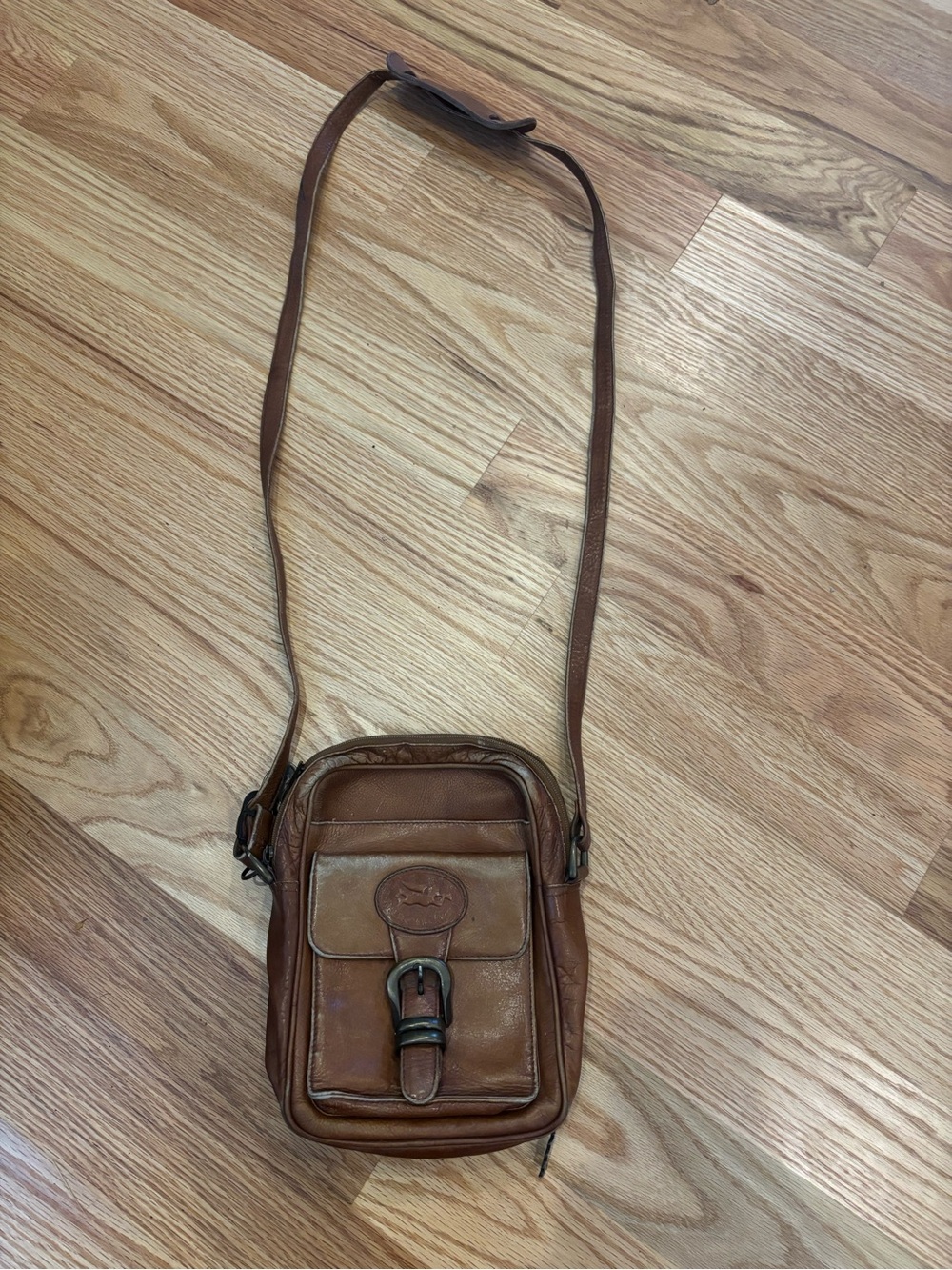 Vintage American angel Brown Leather Crossbody Bag - Classic Everyday Carry